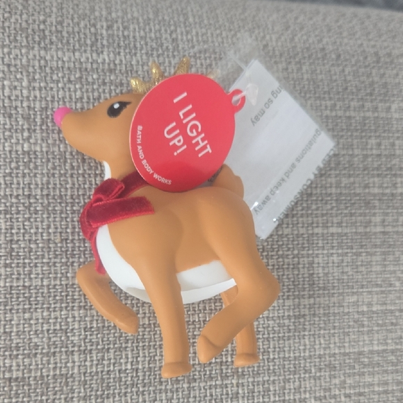 Bath & Body Works Other - Bath & Body Works Light-Up Reindeer Ornament with Red and Gold Accents